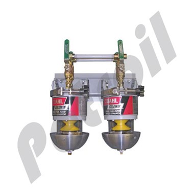 100-MMV Baldwin - Dahl Two Marine Diesel Combustible Filter/Water  Separators Manifolded With Shut-Off Valves