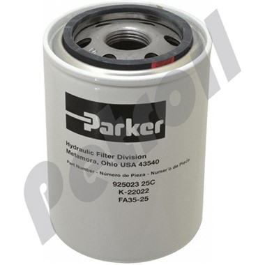 925023 Elemento Parker tipo Canister Hidraulico Reemplazo 25C 12AT  P551553 BT839 L1196 51553