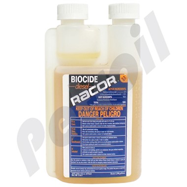 ADT 2116 Aditivo RACOR BIOCIDE Diesel, limpia tanques contaminados  por bacterias, algas y hongos. envase de 16 Oz rinde 1280 g