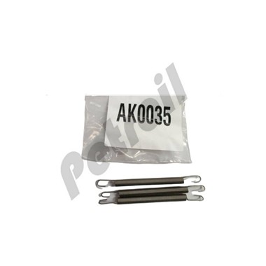 AK0035 Resorte de Tension Acero Inoxidable Espesor Cable .052"       Largo 92 mm Rod Hooks Usar con GFC A9735X