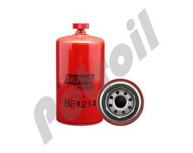 BF1214 Filtro Baldwin Combustible Roscado c/drenaje Motores  Caterpillar FS1214 P558000 33439
