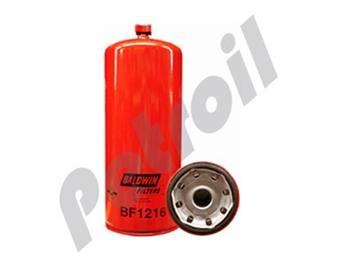 BF1216 Filtro Baldwin Combustible Roscado c/purga Cummins 3309437  FS1216 33116 33613 P552216