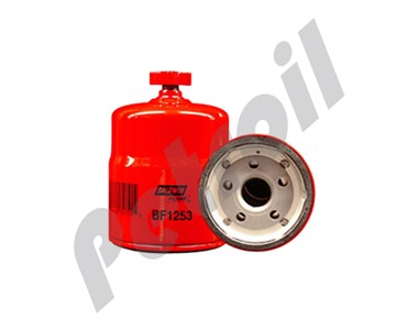 BF1253 Filtro Baldwin Combustible Roscado c/purga, Cummins 3916334  FS1233 33426 R24 P551744