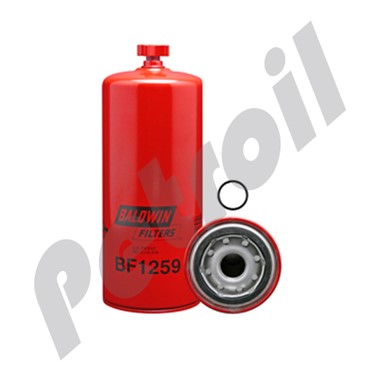 BF1259 Filtro Baldwin Combustible Roscado c/purga Cummins 3329289  FS1000 33406 PSC289 P550901 P551000 2568753