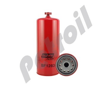 BF1283 Filtro Baldwin Combustible Roscado c/purga Caterpillar  1335673 R120 John Deere RE502203 33780 P551746 FS19591