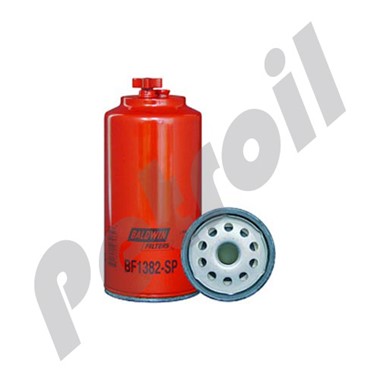 BF1382-SP Filtro Combustible Sep/Agua Baldwin Roscado c/Drenaje  c/Puerto Sensor 9/16"-18 Caterpillar 1R0771 P551010 33789 L