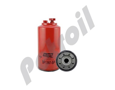 BF1397-SP Filtro Combustible Sep/Agua Baldwin Roscado c/Drenaje/Sensor  Caterpillar 3261643 P551010 FS20007 33607 LFF67715 PS11185