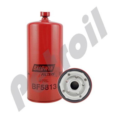 BF5813 Filtro Baldwin Combustible Roscado Separador de Agua DD/GMC  23512317 33418 FS19520 S3202 P558010 S3202