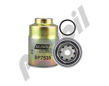 BF7535 Filtro Baldwin Combustible Sep/Agua Roscado c/puerto Toyota  Dyna (Corto) 33138 (Original) P551351 FF5307 P550385