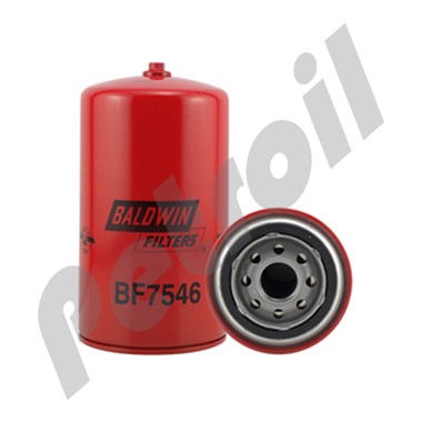 BF7546 Filtro Baldwin Combustible Roscado c/Drenaje Komatsu  6003118292 D156172 FF105D PSC172 33109 BF957-D P550106