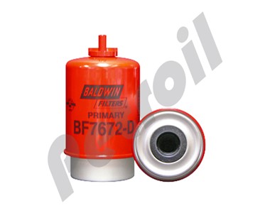BF7672-D Filtro Baldwin Combustible c/purga Caterpillar 1311812 John  Deere RE53729 RE62421 33638 FS19554 P550398