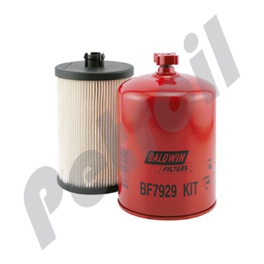 BF7929 KIT Filtro Combustible Baldwin Kit c/drenaje (2 Filtros) John  Deere RE520906 RE523236 RE525523 FK48001 33975
