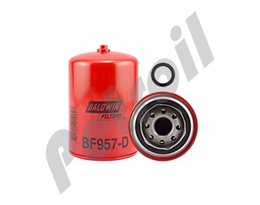 BF957-D Filtro Baldwin Combustible Roscado c/Drenaje FF105D PSC172  33405 FS1212 P558000