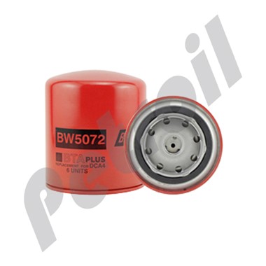 BW5072 Filtro Baldwin Refrigerante Roscado Cummins 3318201 WF2072  24072 P552072 BW5138
