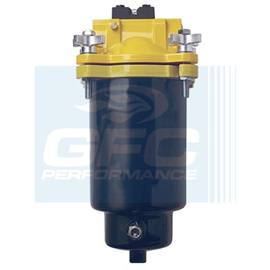 FS10K Portafiltro Combustible Sep/Agua GFC 40 GPM c/Indicador  Delta P / Visor de agua y Drenaje L 10" Sin Elemento