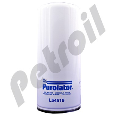 L54519 Filtro Aceite Purolator Roscado Dual Cummins 3318853 BD103  LF3000 P553000 LFP3000 51748 PH6349A